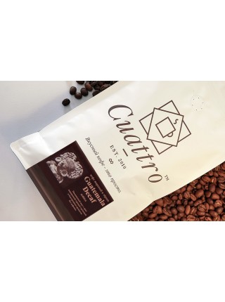 Кофе в зернах CUATTRO Guatemala Decaf (Гватемала Декаф) без кофеина